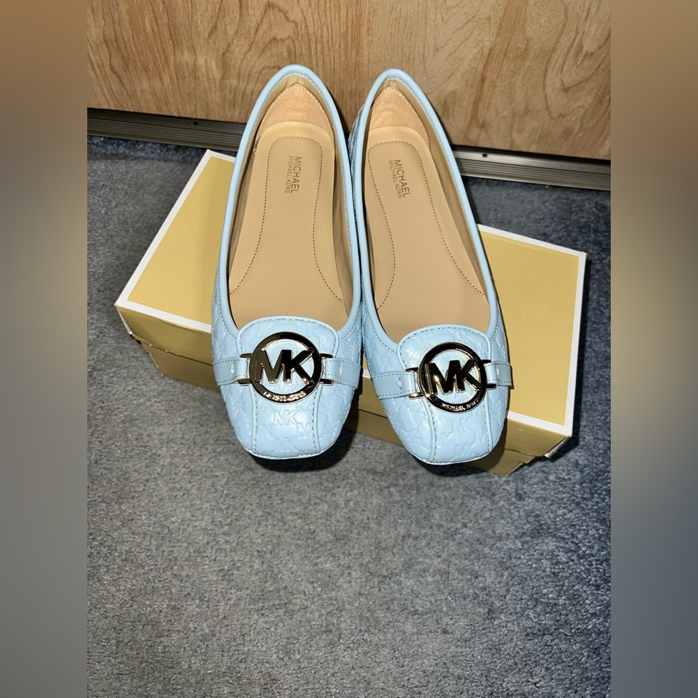 Michael Kors- Fulton Logo Embossed Faux
Leather Moccasin